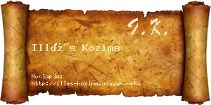 Illés Kozima névjegykártya